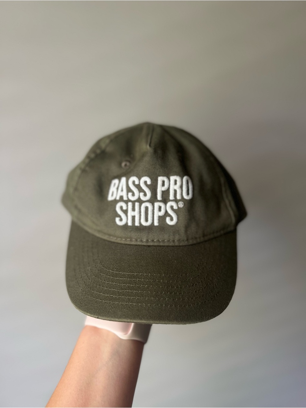 Toddler Bass Pro Shops Olive Green Logo Baseball Cap Adjustable